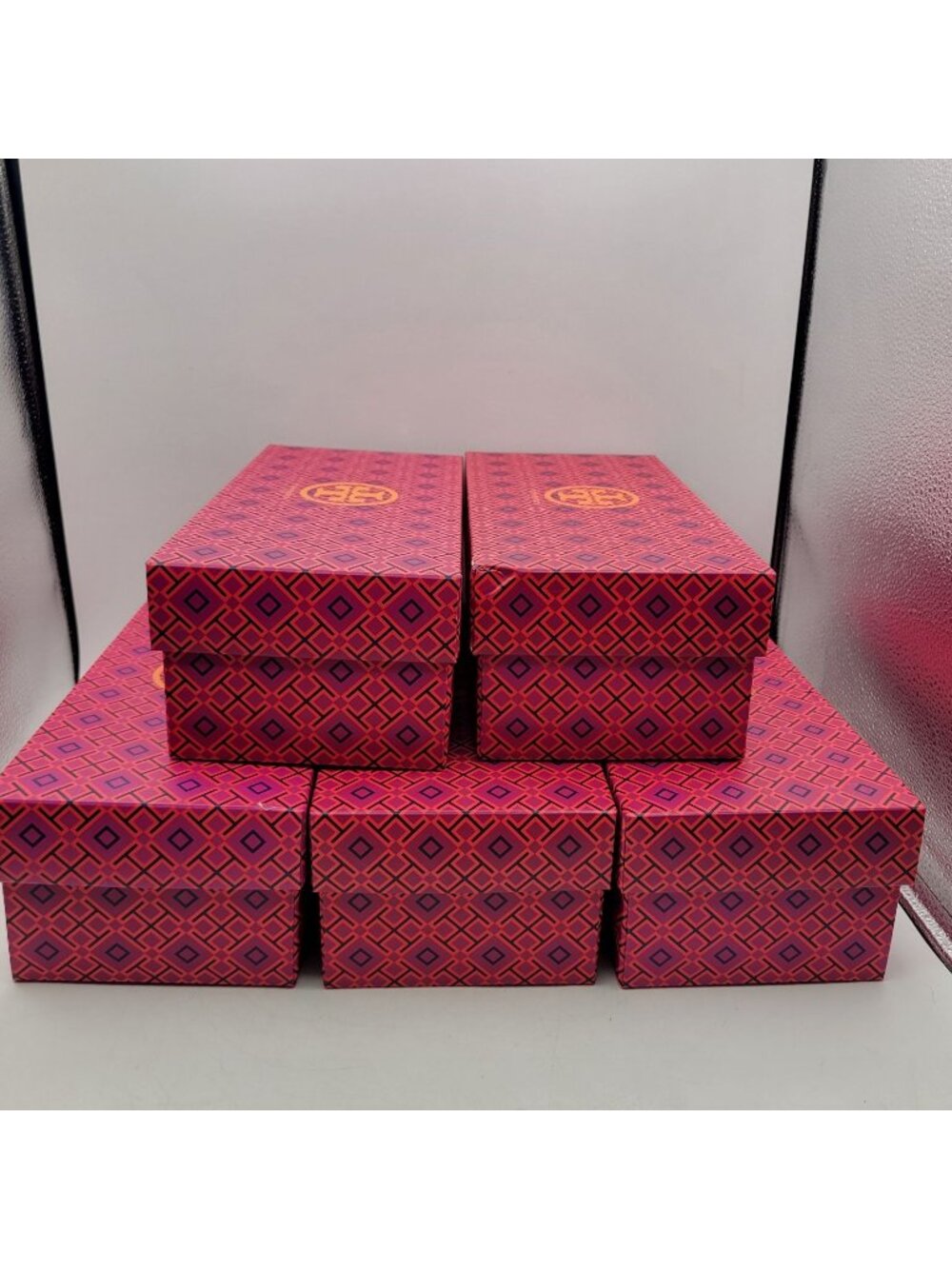 Tory Burch Lot of 5 Empty Shoe Gift Boxes Storage Size Pink 12" x 6" x 4.25"